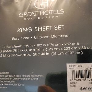 New king size sheet set slate blue